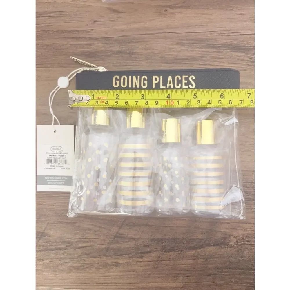 NWT Mud Pie Travel Kit Bundle Navy “Going Places” + Pink “Clear For Take Off”
